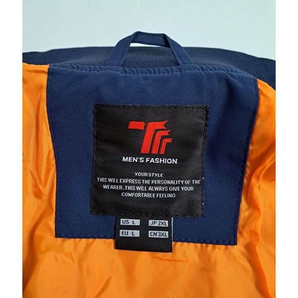 TBY Outdoor Basic Jacket Zip Coat Men's Large Blue Travels Together With You TRR - Picture 3 of 11